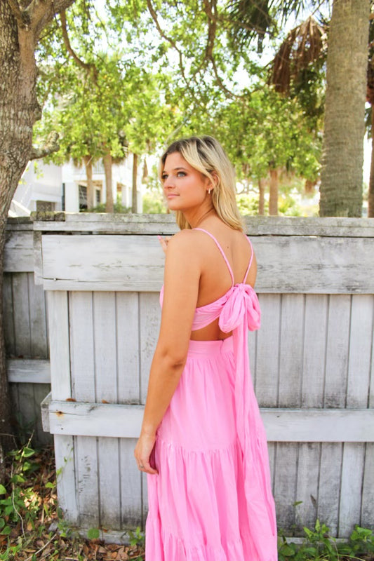Cali Cotton Maxi Dress | Pink